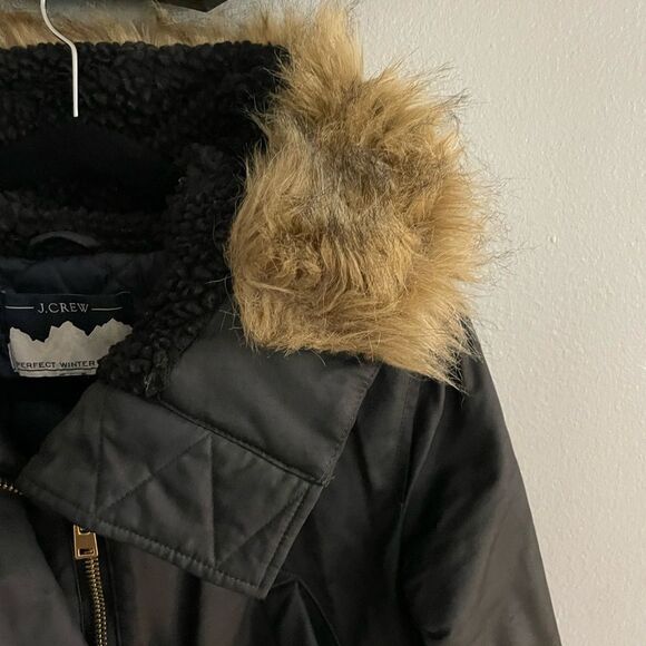 J. Crew Perfect Winter Parker Waterproof Primaloft Women's Size XS Petite Black - Picture 4 of 12